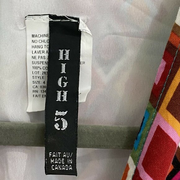 High 5 Sleeveless Geometric Print Colorful Dress 4 - Picture 7 of 10